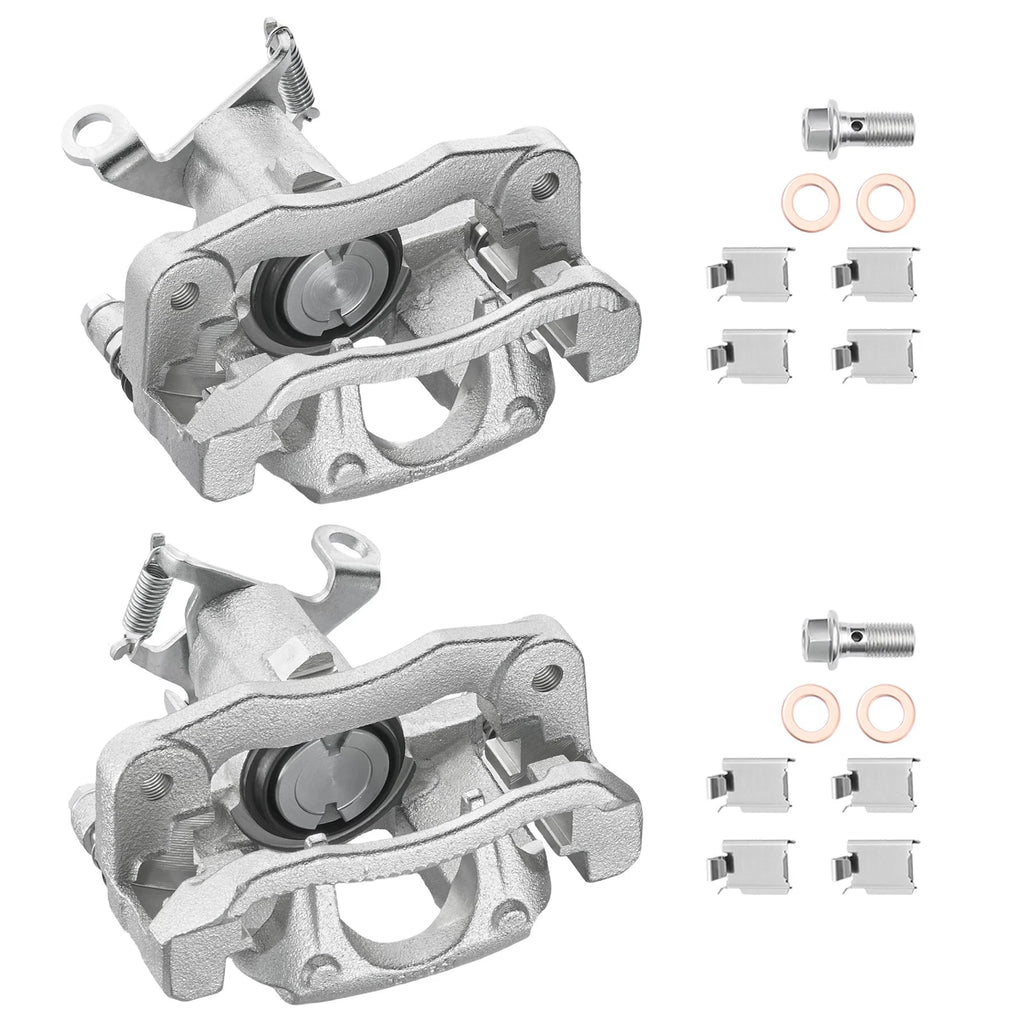 Pair Rear Disc Brake Calipers with Bracket for Dodge Journey (2009–2012)