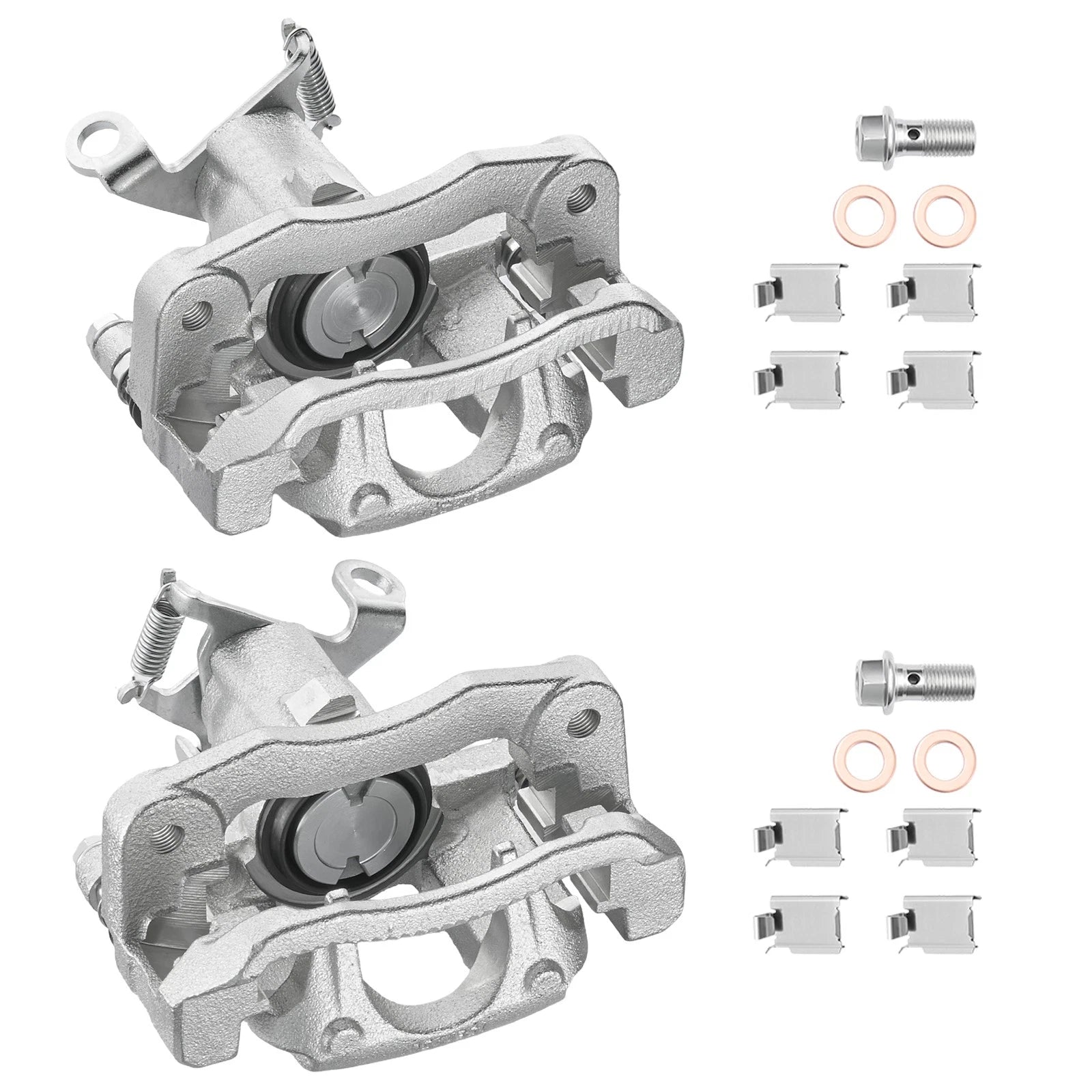 Pair Rear Disc Brake Calipers with Bracket for Dodge Journey (2009–2012)