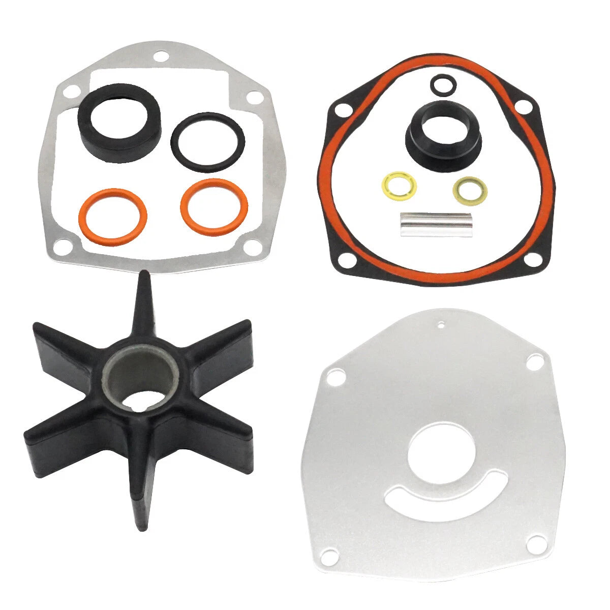 Water Pump Impeller Repair Kit for Mercury Quicksilver (47-8M0100526, 8M0100527)