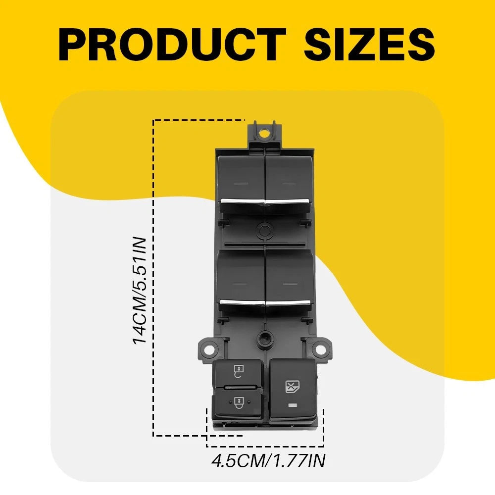 Left Side Window Switch for Toyota Corolla Sedan (2020–2022) ABS Plastic