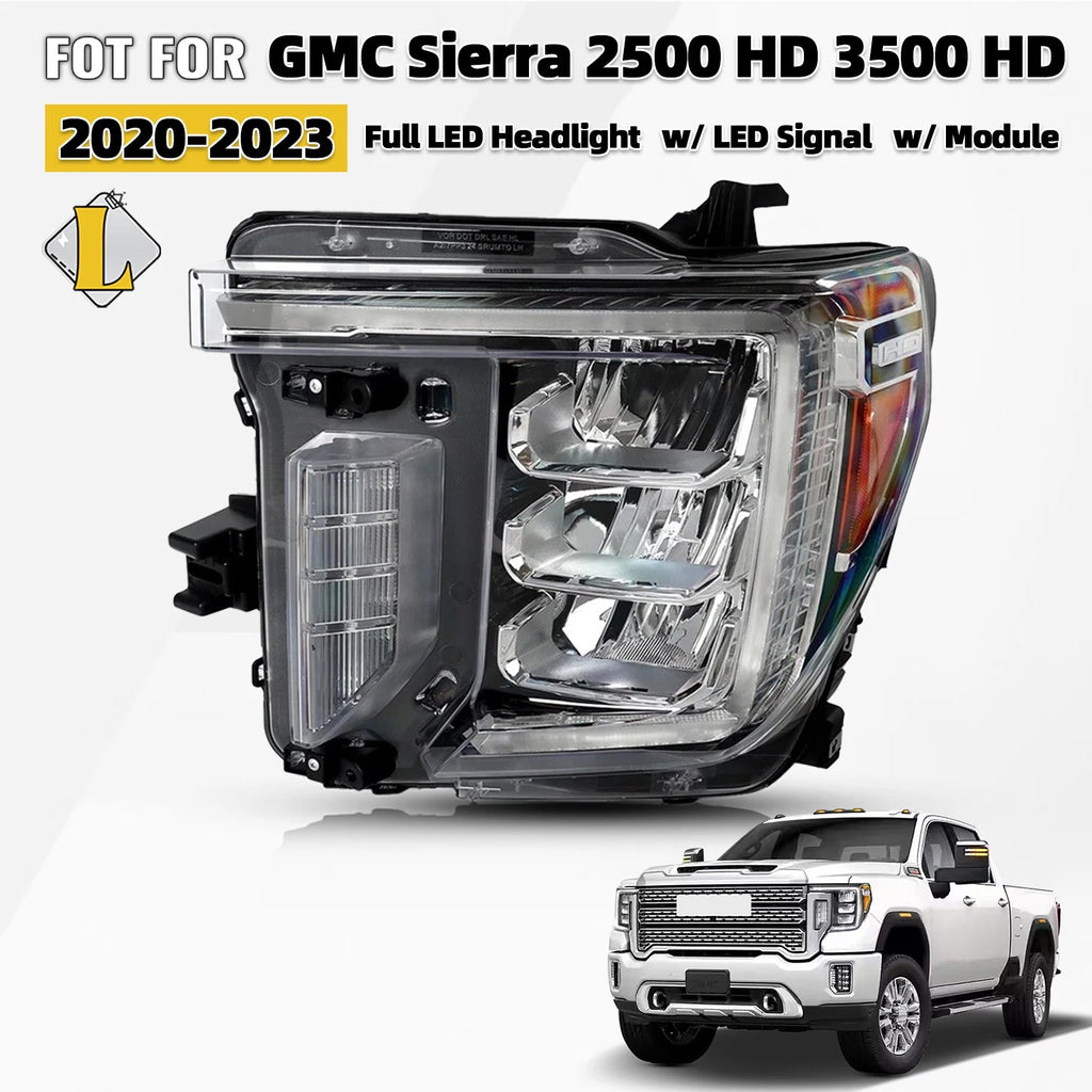 Headlight with LED Signal Light for GMC Sierra 2500 HD (2020–2023)
