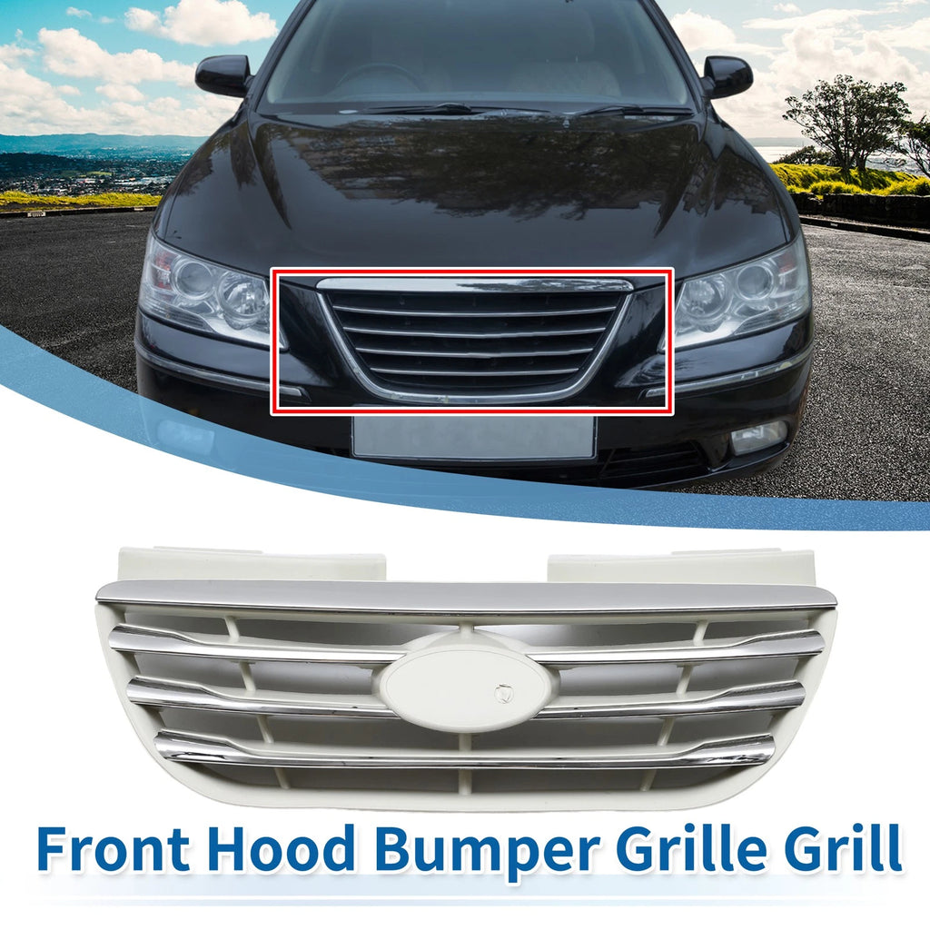 Front Upper Bumper Grille for Hyundai Elantra (2008–2009) Chrome