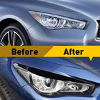 Headlight Eyelid Eyebrows for Infiniti Q50 (2014–) Gloss Black