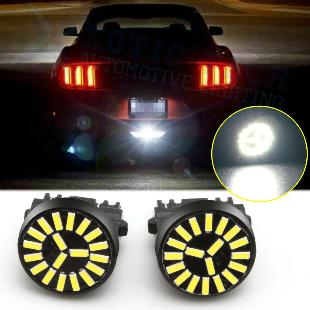 Xenon White LED Backup Reverse Light Bulbs for Ford Mustang (2015–2019)
