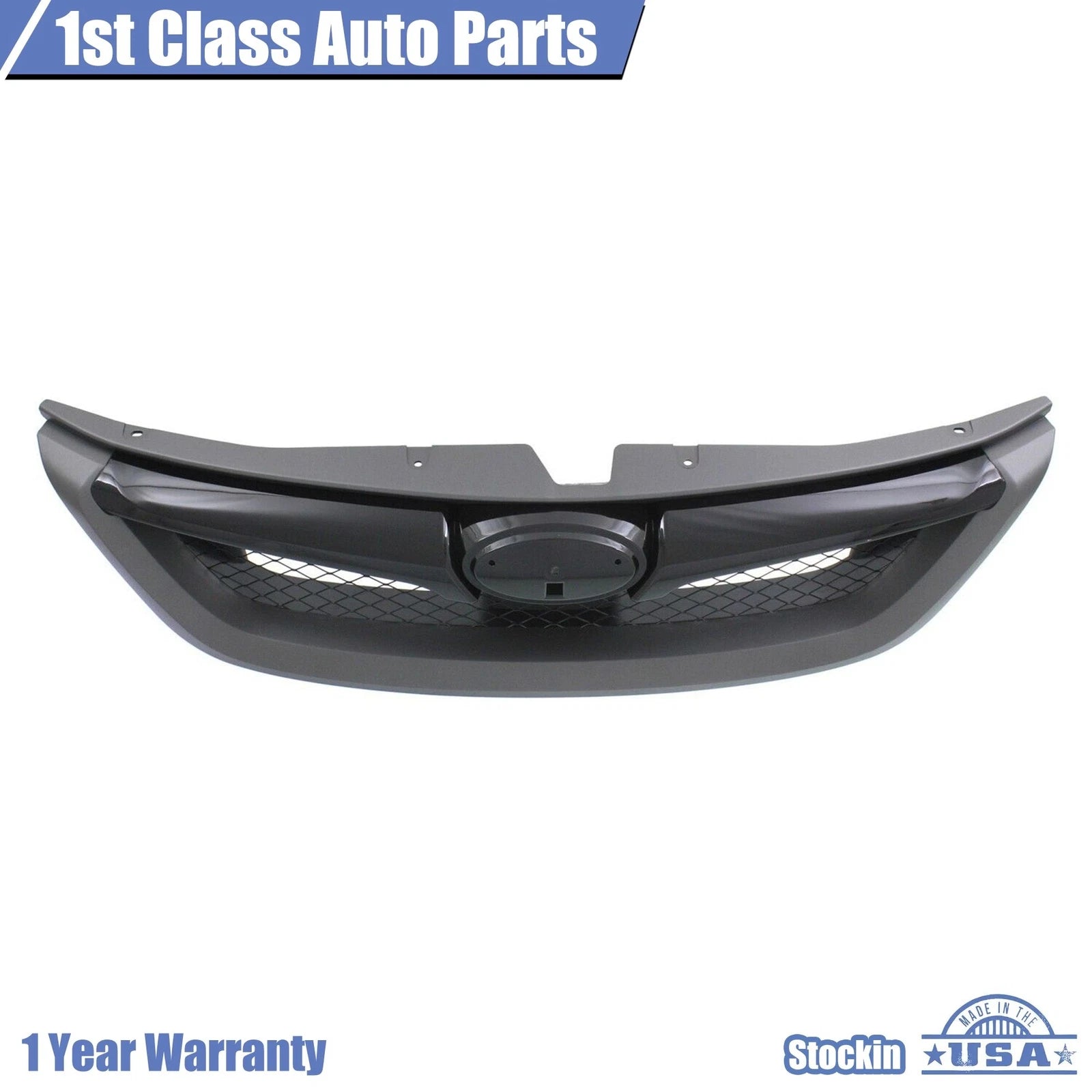 Front Bumper Grille for Subaru Impreza (2011-2014) Black Plastic