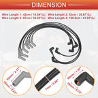 6X Spark Plug Wire Ignition Coil Cable No. 1U2Z12259BA for Ford Mustang 
