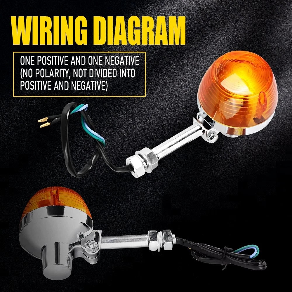 2X Motorcycle Turn Signal Light for Honda C70 CT70 CT90 XL100 CB350 CM400 CB450
