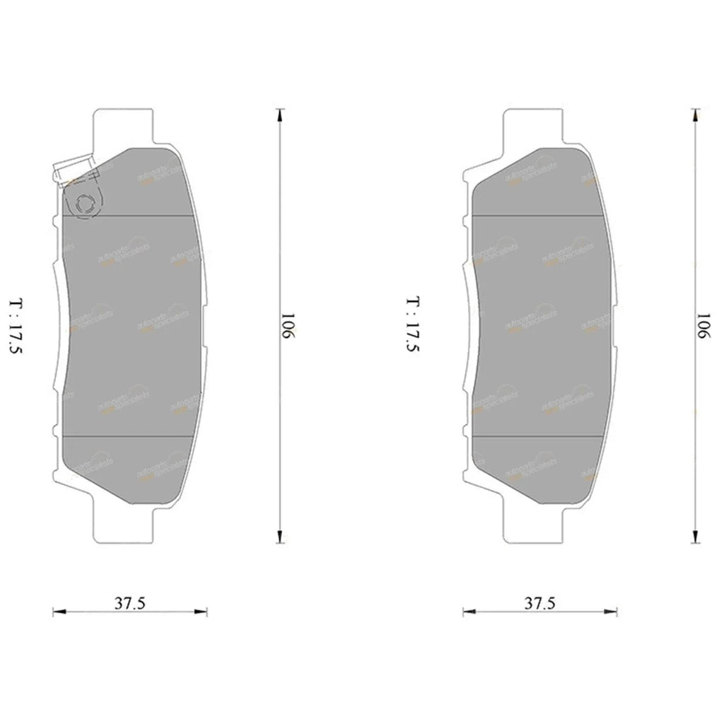 Rear Disc Brake Pad Set for Toyota Avalon MCX10R (2000–2003)