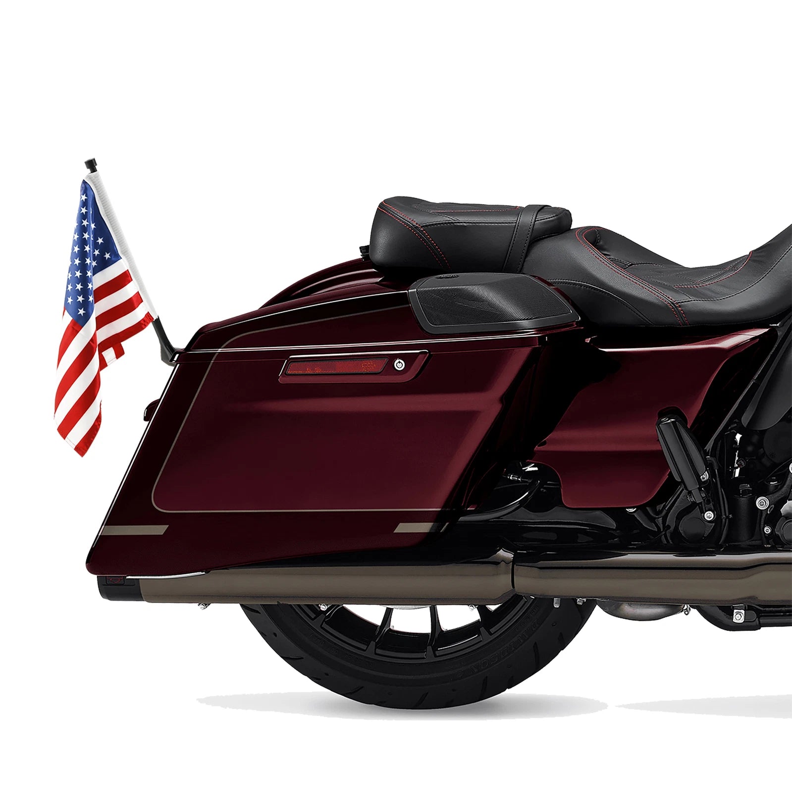 Saddlebag Clamp for Harley Road King (2014–2024) - American Flag Pole