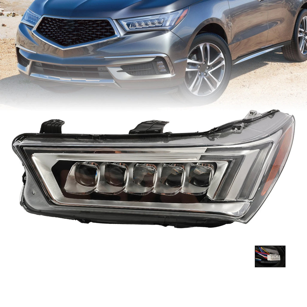 Driver Left Side LED Headlight Assembly for Acura MDX (2017–2020)