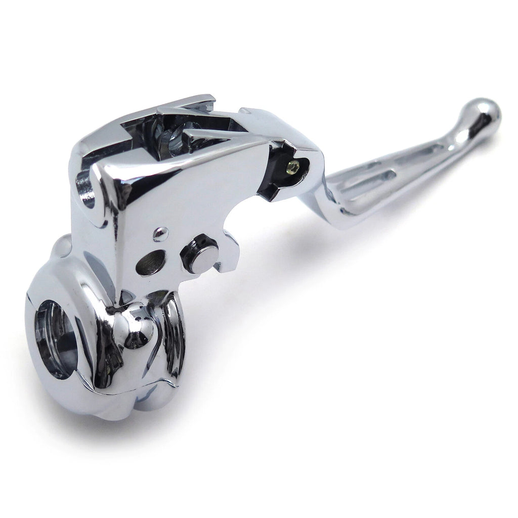 Chrome Clutch Lever with Mount Bracket for Harley Dyna Touring Softail Sportster