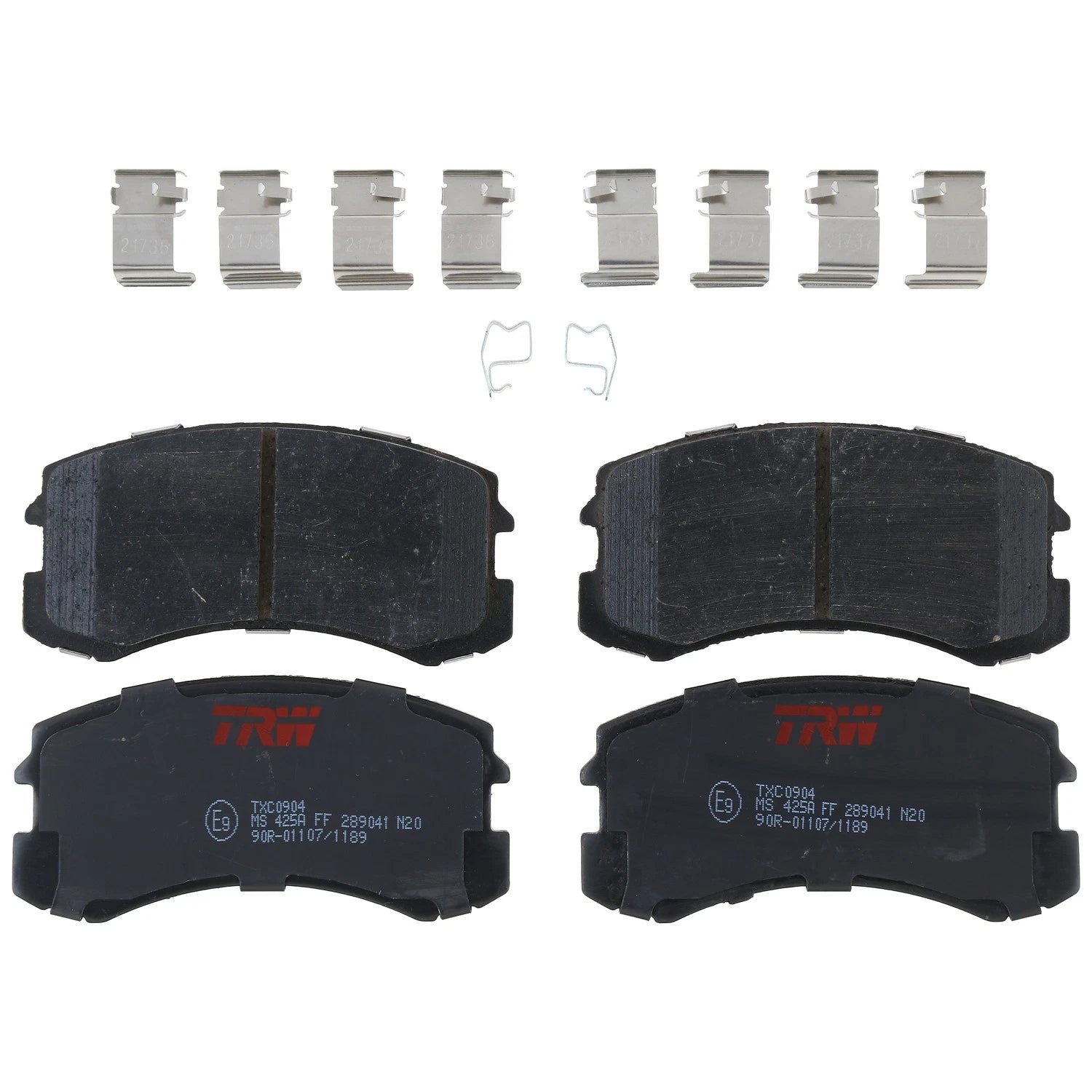 Set of 4 Disc Brake Pads for Mitsubishi Lancer (2002–2007)
