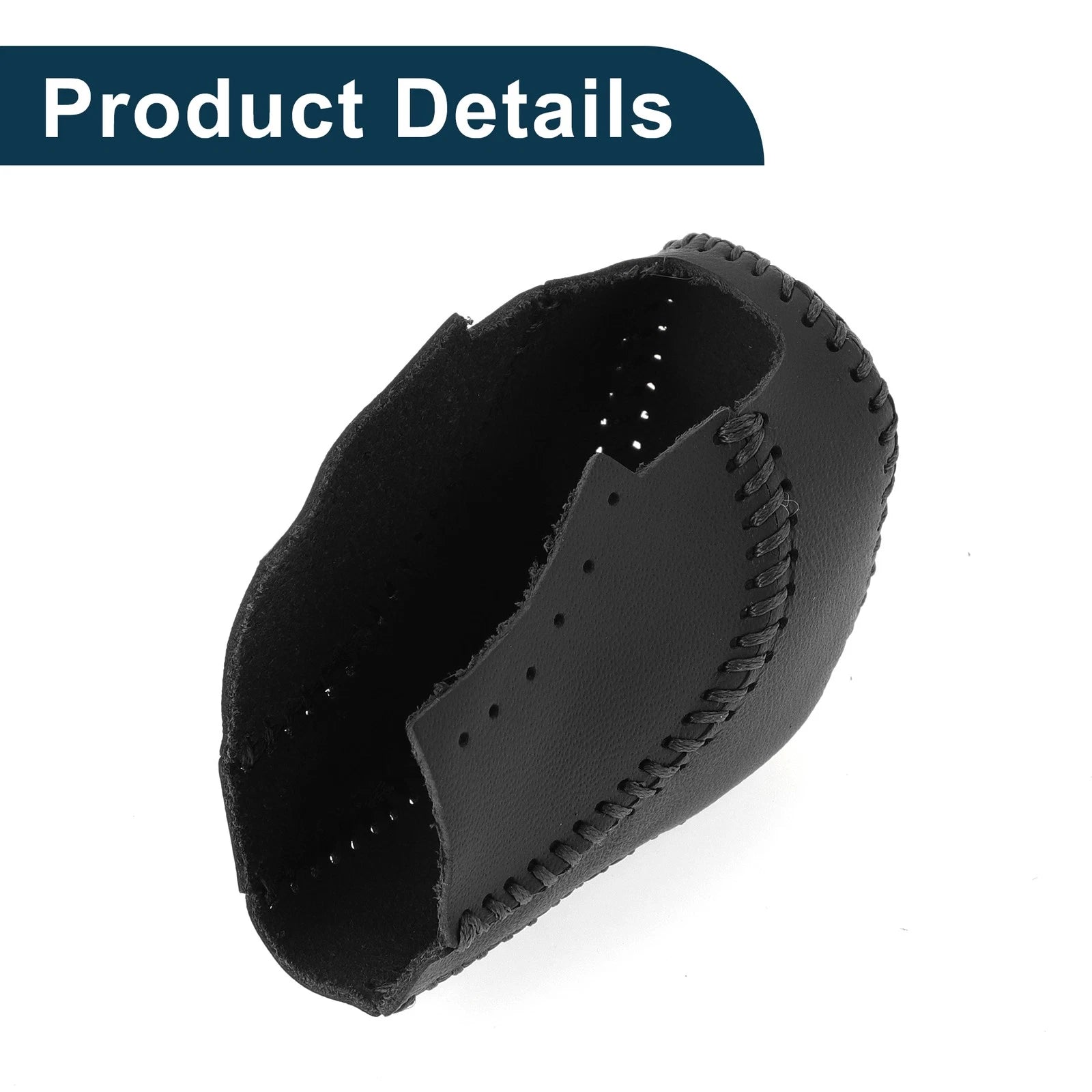Gear Shift Knob Cover for Volkswagen Jetta (2012–2019) Black Faux Leather