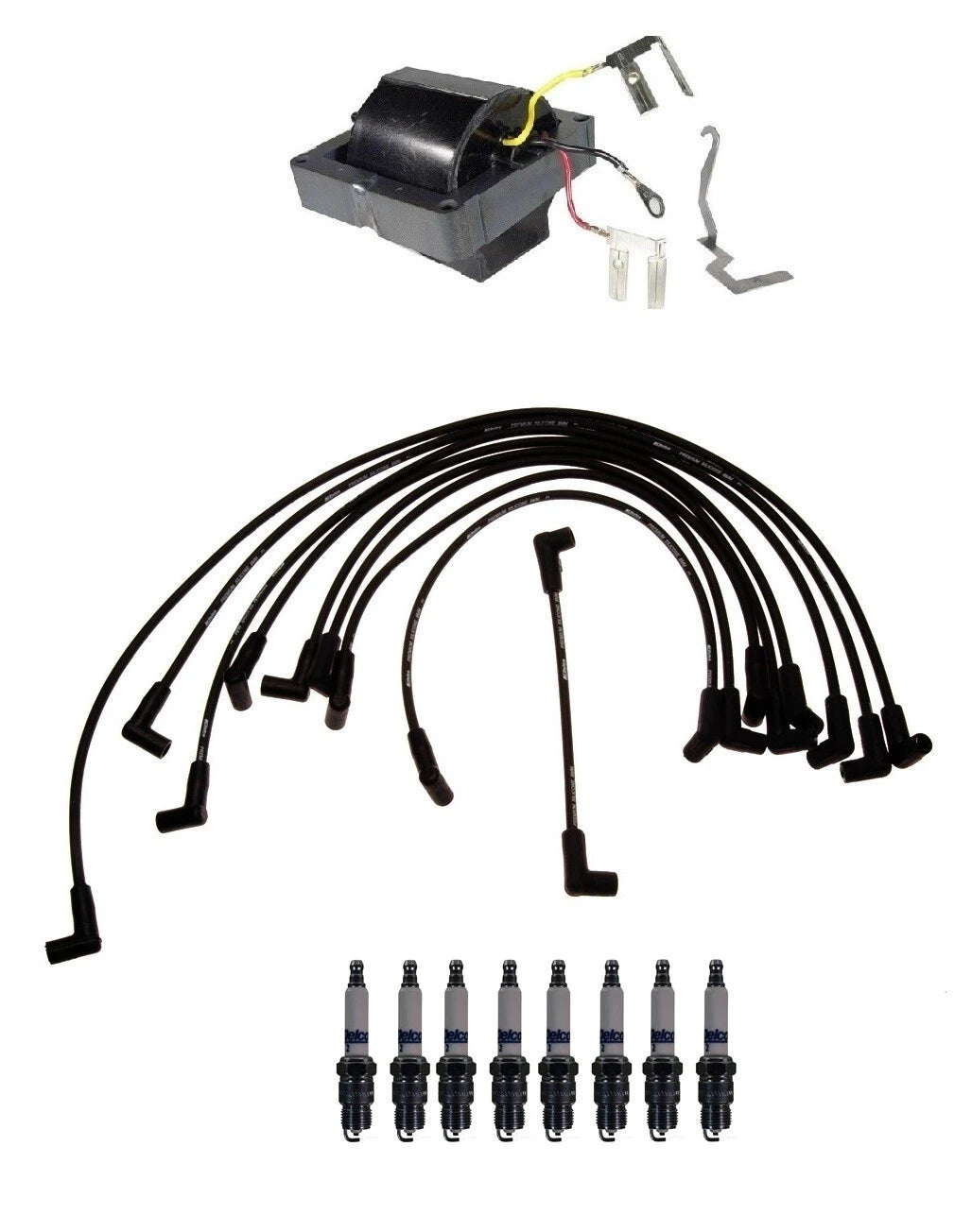 Ignition Wires & Spark Plugs Kit for Chevrolet C10 C20 G1500 P25 Jimmy (1973–1987)