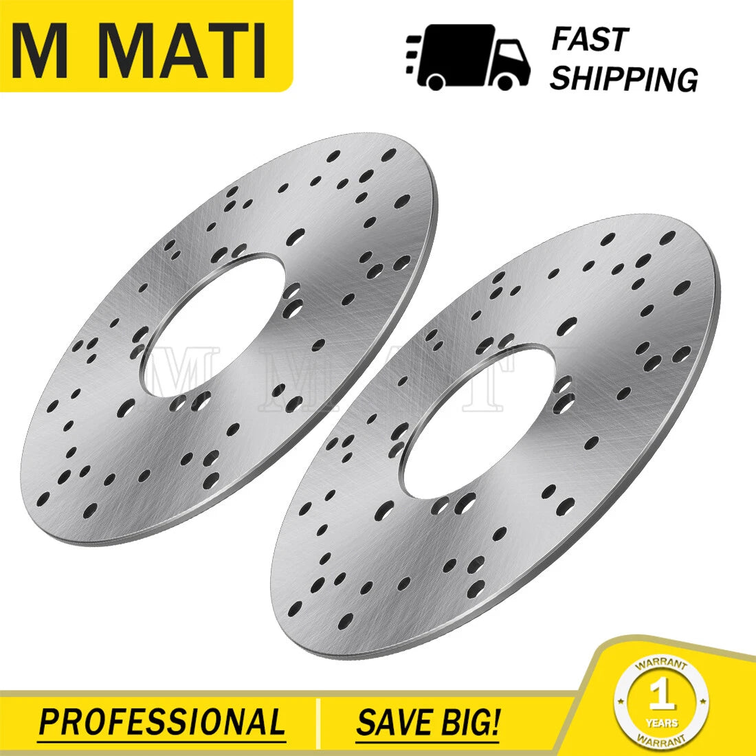 2 Front Brake Disc Rotors for Polaris Sportsman 500 6x6, 400 (2001–2008)