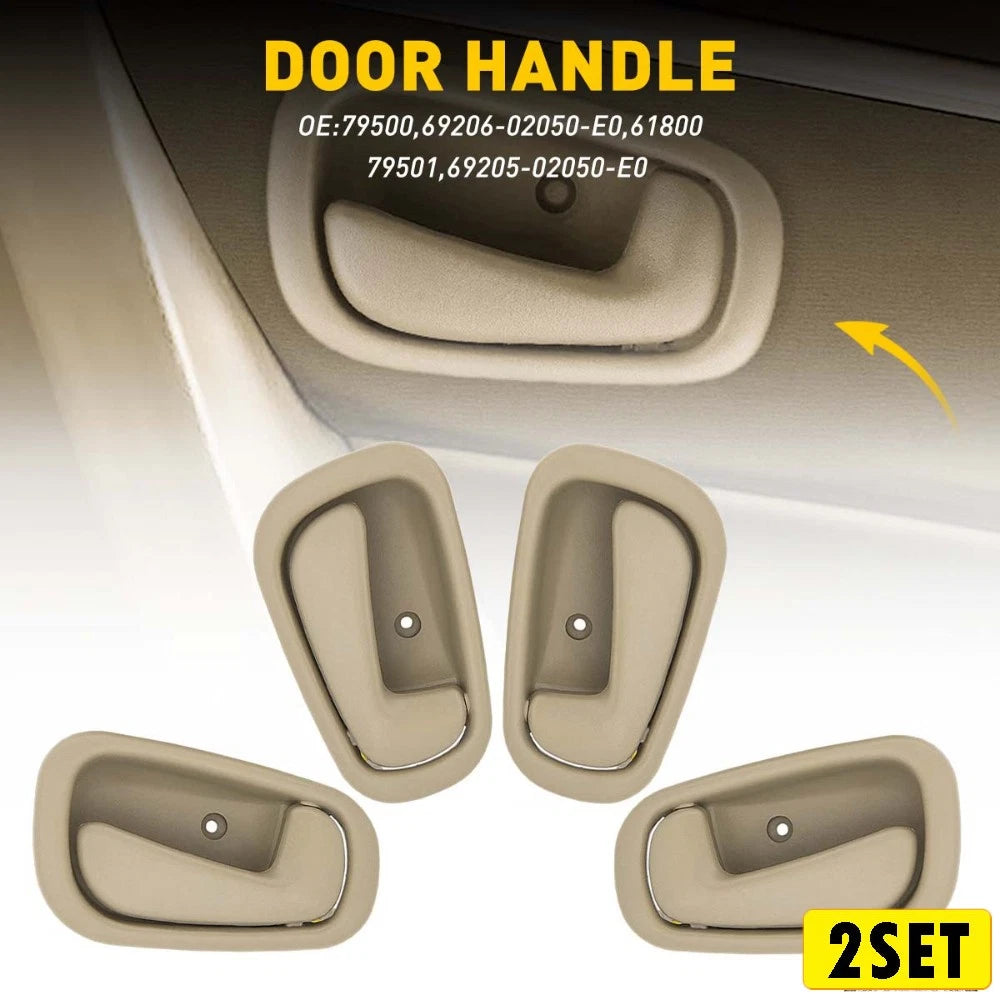 Set of 2 Beige Door Handles for Toyota Corolla/Prizm (1998–2002)