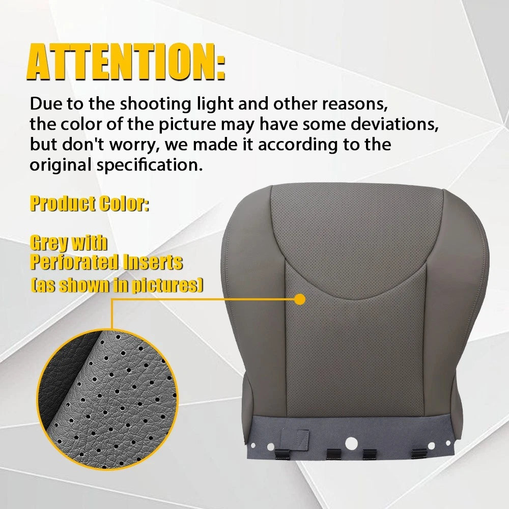Driver Leather Bottom Seat Cover for Toyota RAV4 (2006–2012) EPY Gray Perforated