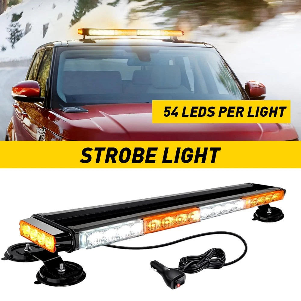 54 LED Strobe Light Bar for Universal Emergency Warning Traffic Advisor
