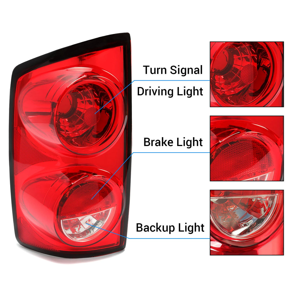 Driver Left Tail Light for Dodge Ram 1500 2007–2008, Ram 2500 2007–2009