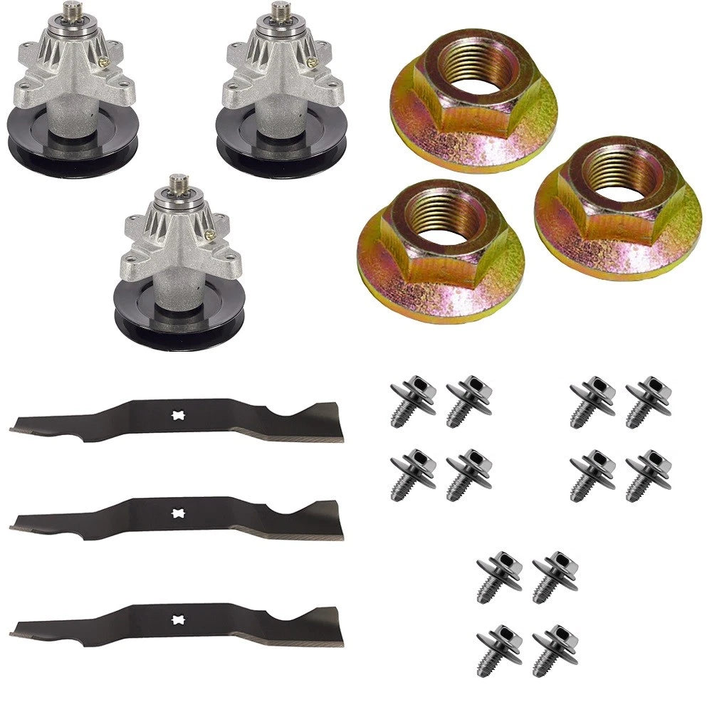 Heavy Duty Blade & Spindle Kit for Cub Cadet Mowers (Fits 50")