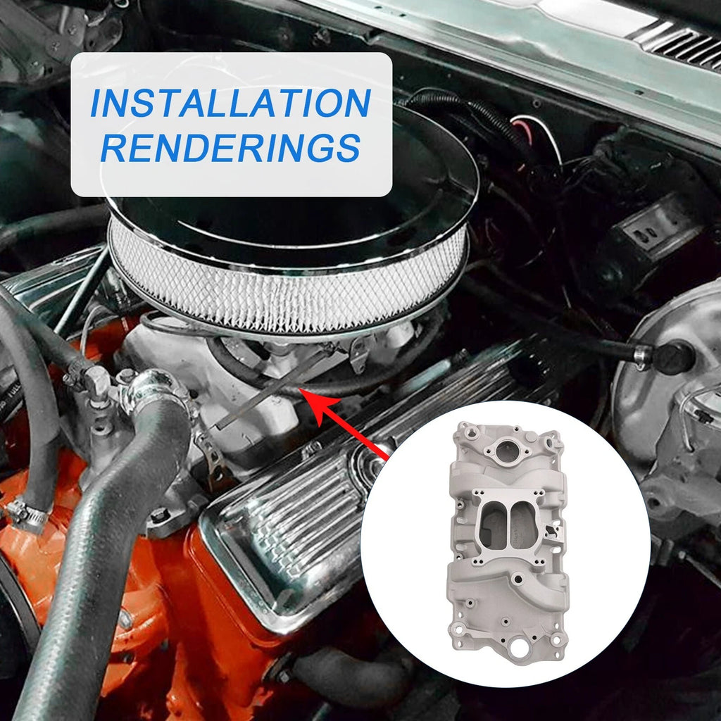 Dual Plane Intake Manifold for Small Block Chevy SBC (1955–1986)
