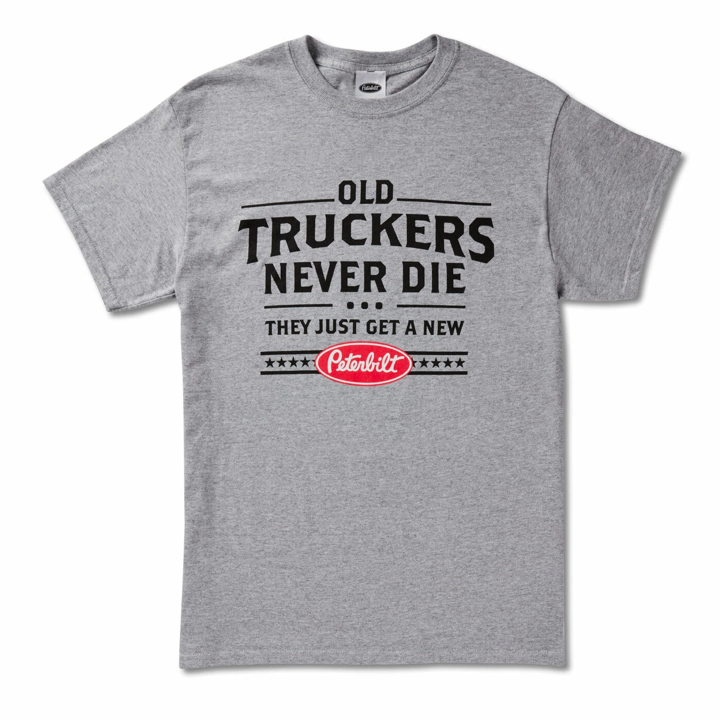 Old Truckers Never Die T-Shirt for Peterbilt Trucks (Class Pays)