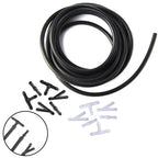 Windshield Wiper Washer Nozzle Hose Kit 4m 12 Connector Black/White