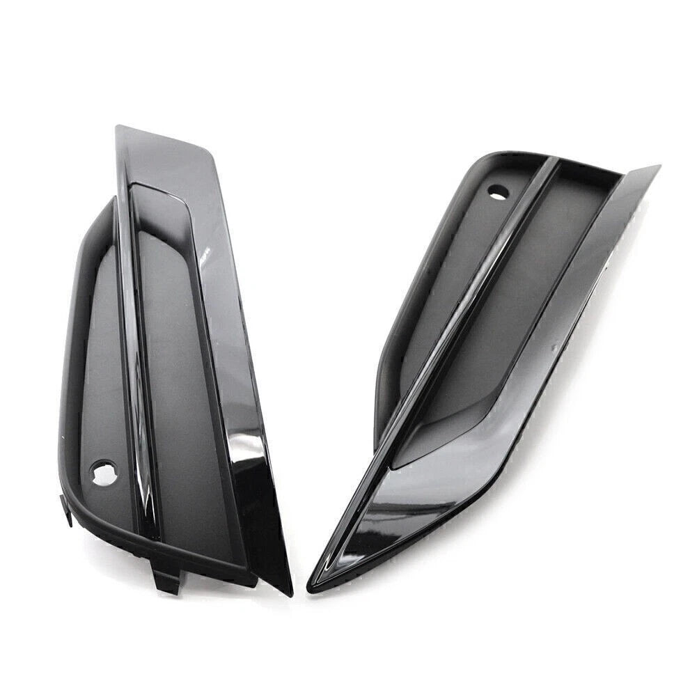 Set of 2 Front Bumper Fog Light Grilles for Volvo S90 V90 (2016–2019) Black