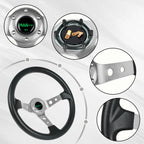 14-Inch Aluminum Racing Steering Wheel for Universal Fit