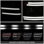 Black Amber LED Sequential Chasing Projector Headlights for Ram 2500 (2019–2024)