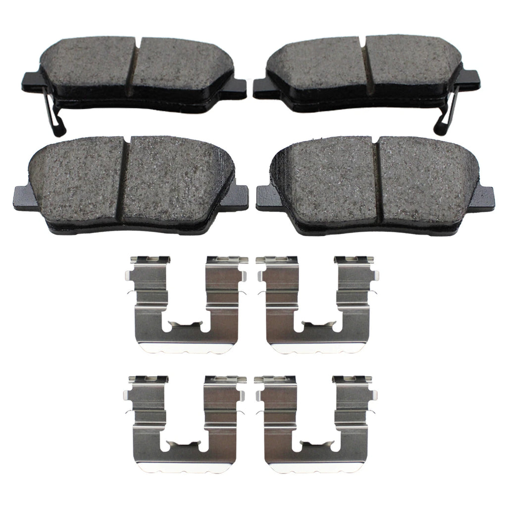 Set of 4 Akebono ProACT Rear Disc Brake Pads for Hyundai Santa Fe Sport XL, Kia Sorento