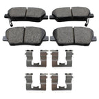 Set of 4 Akebono ProACT Rear Disc Brake Pads for Hyundai Santa Fe Sport XL, Kia Sorento