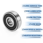 6200VV Deep Groove Ball Bearing for Scooter Skateboard Wheel (10x30x9mm)