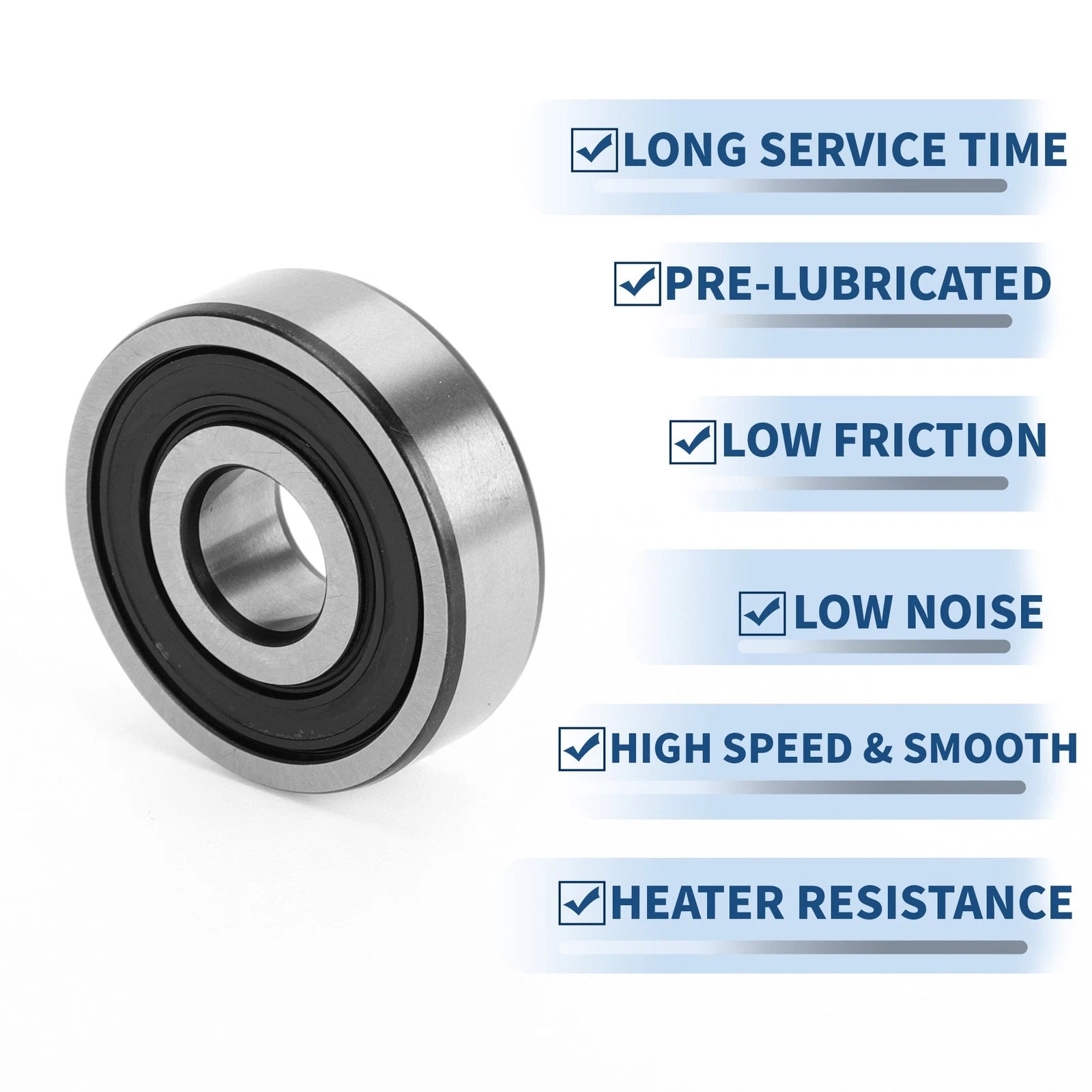 6200VV Deep Groove Ball Bearing for Scooter Skateboard Wheel (10x30x9mm)