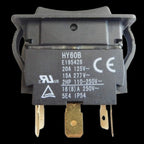 20A ABS Black Rocker Switch HY60B 6 Pin Waterproof for Boat Wiring