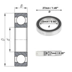 Deep Groove Ball Bearing P4 for Scooter Skateboard Wheel (25x37x7mm)