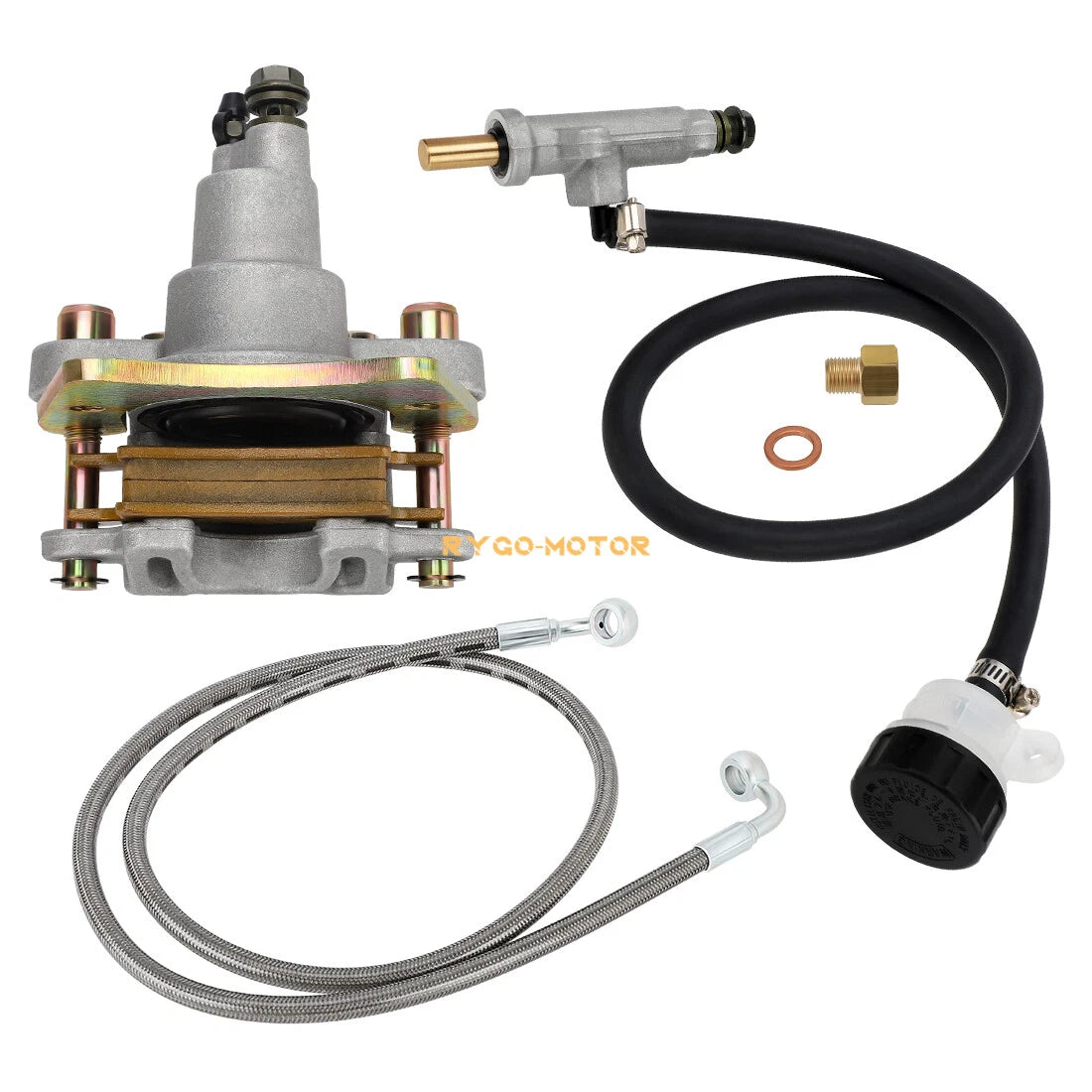 Rear Brake Caliper & Master Cylinder & Line Set for Polaris Trail Blazer (1999–2006)