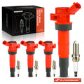 Set of 4 Ignition Coils and 4 Iridium Spark Plugs for Hyundai Sonata 
