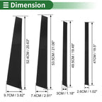 8 Pcs Door Pillar Window Trim for BMW X5 (2007–2013) Black