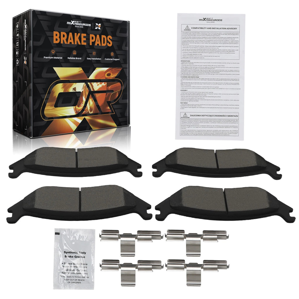 Set of 4 Rear Ceramic Brake Pads for Chrysler Aspen Dodge Durango Ram 1500 (2003–2010)