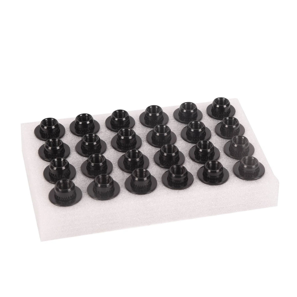 Set of 24 Black 12X1.5 Mag Lug Nuts for Toyota Lexus 4Runner Tacoma