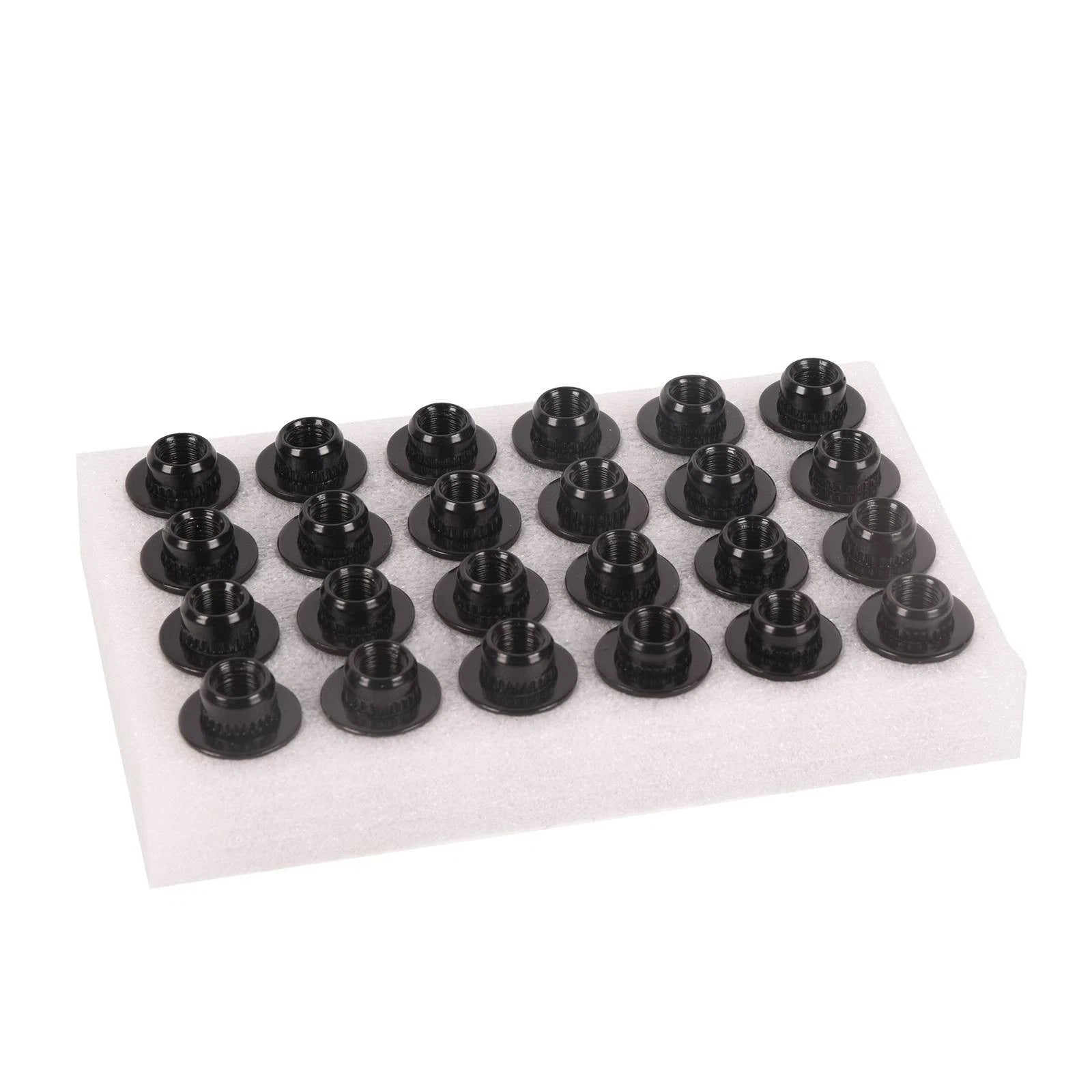 Set of 24 Black 12X1.5 Mag Lug Nuts for Toyota Lexus 4Runner Tacoma