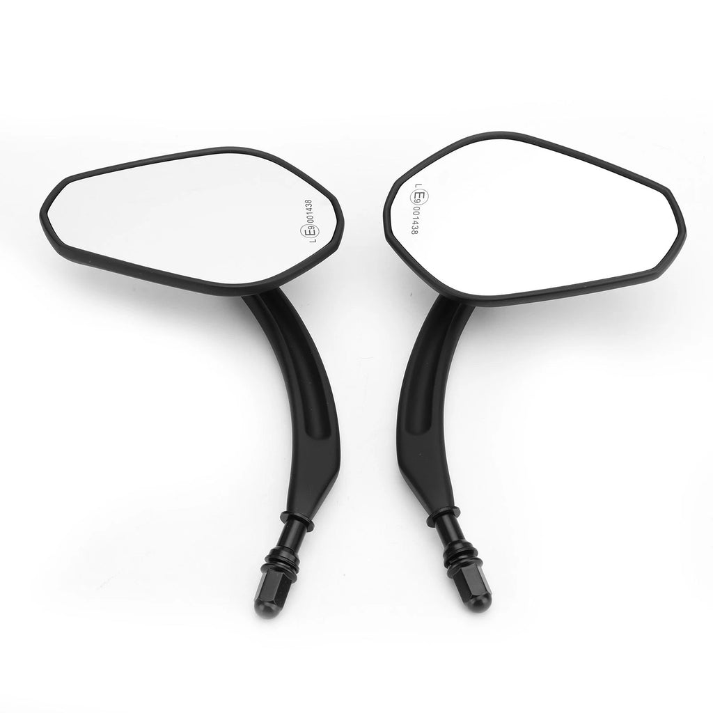 Black Diamond Rear View Mirrors for Cruiser Touring Chopper Sportster