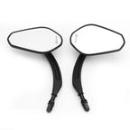 Black Diamond Rear View Mirrors for Cruiser Touring Chopper Sportster