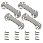 Set of 4 Marine Pad Eye Plates for Sailing (Heavy Duty Stainless Steel)