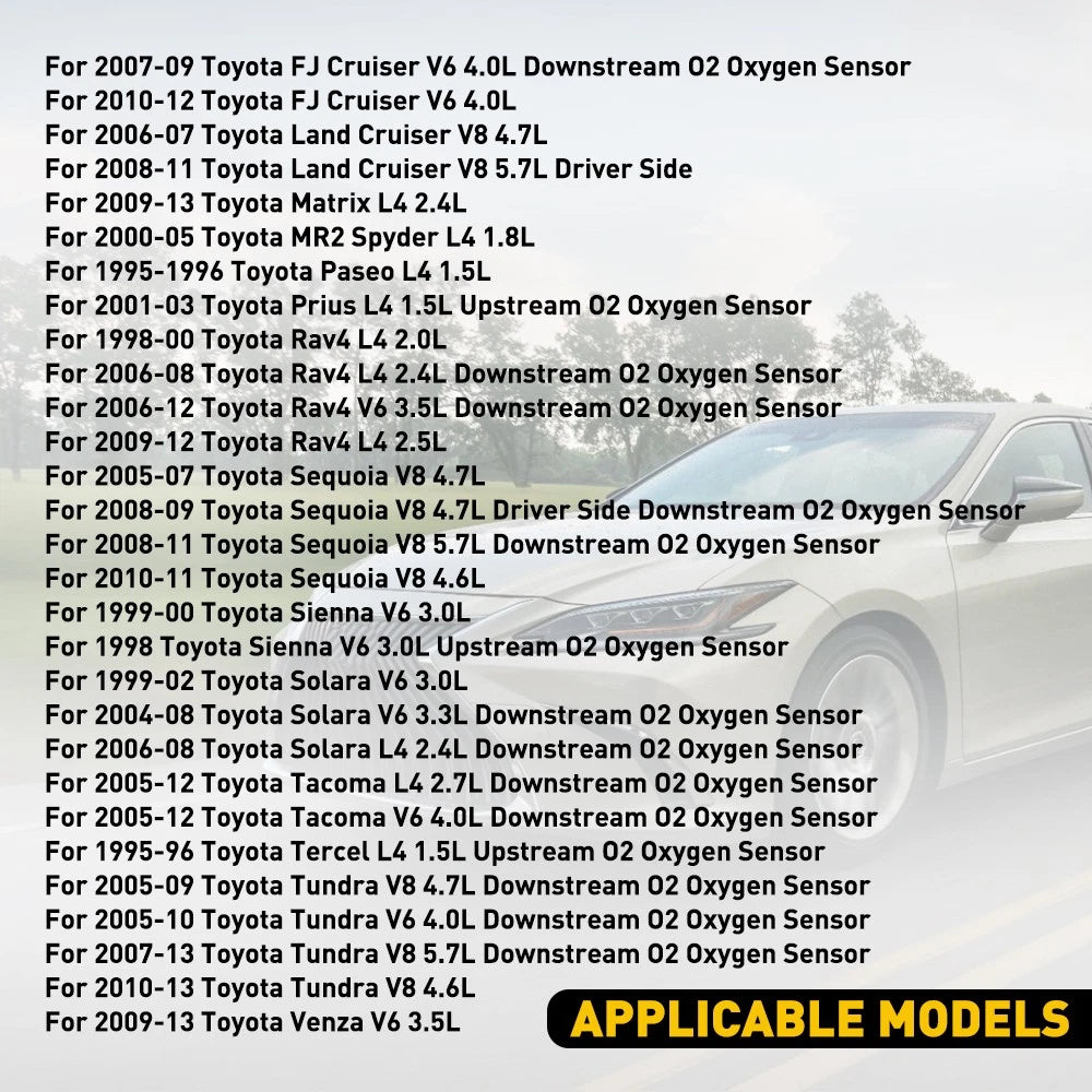 Oxygen Sensors Set for Toyota Camry Corolla Tundra RAV4 Sienna