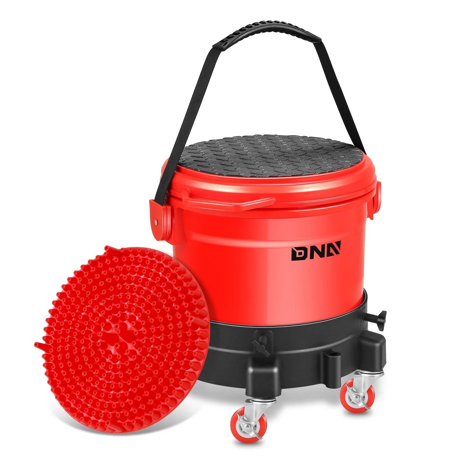 Car Wash Bucket Dolly with Lid and Dirt Trap for Universal Use (15L)