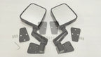 Pair Black Manual Side View Door Mirrors for Jeep Wrangler (1987-2002)