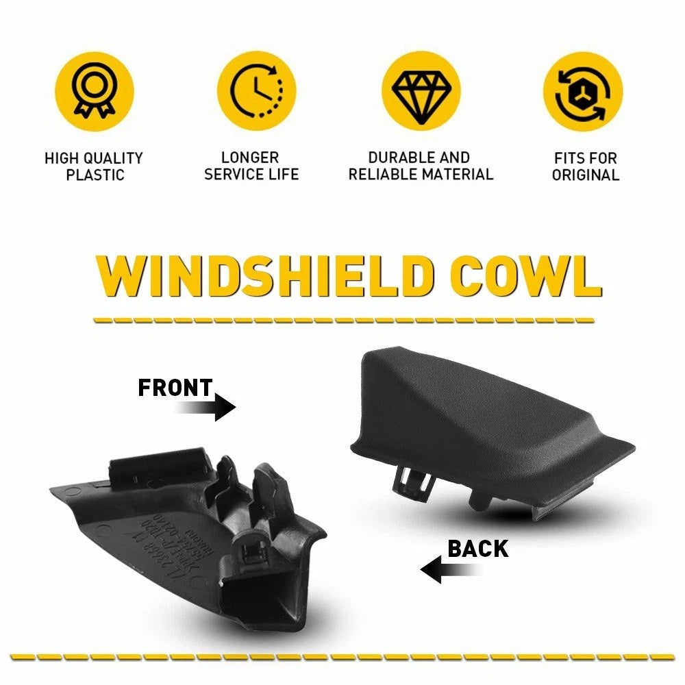 2X Front Windshield Wiper Side Cowl Extension Cover for Toyota Corolla (2020–2022)