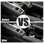 Front Central Console Cup Holder for Honda Civic 2016-2018 Black